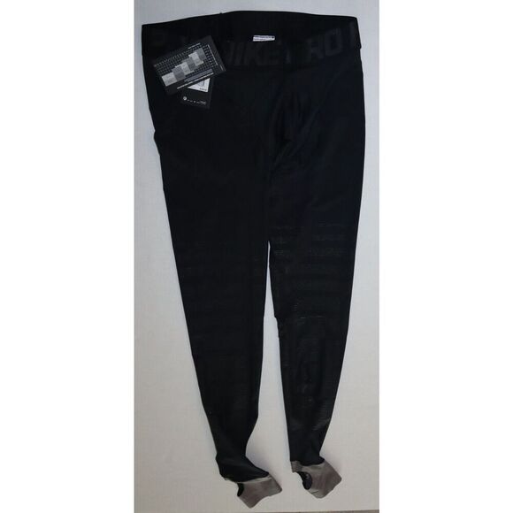 Nike Pro 812988 010 Men's Sz XL-Tall Black Hyperrecovery Compression Tights - Picture 1 of 7